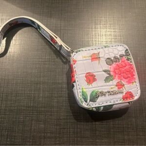 Betsey Johnson Pink and Red Floral Wristlet